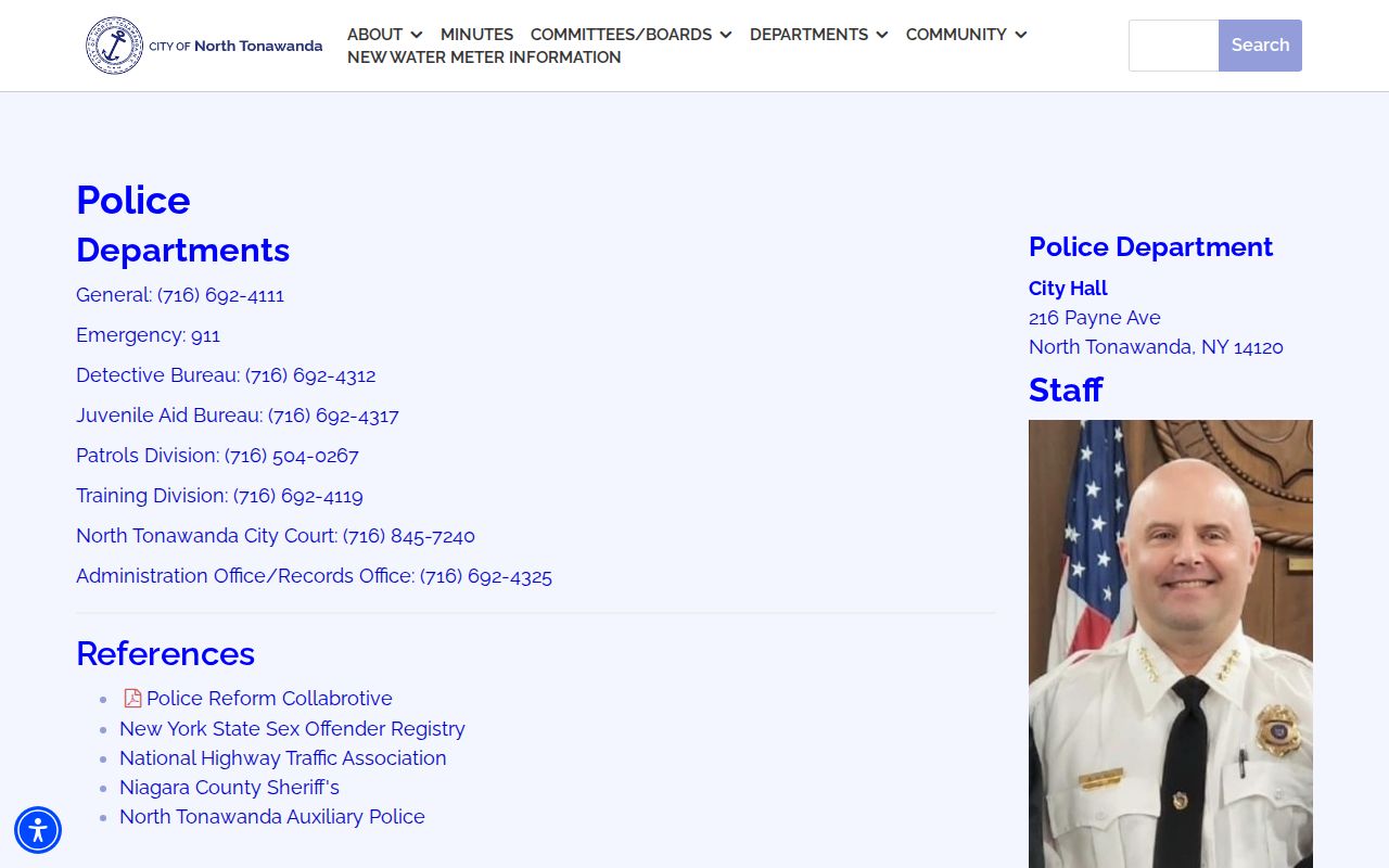 North Tonawanda criminal records and North Tonawanda Police Department profile