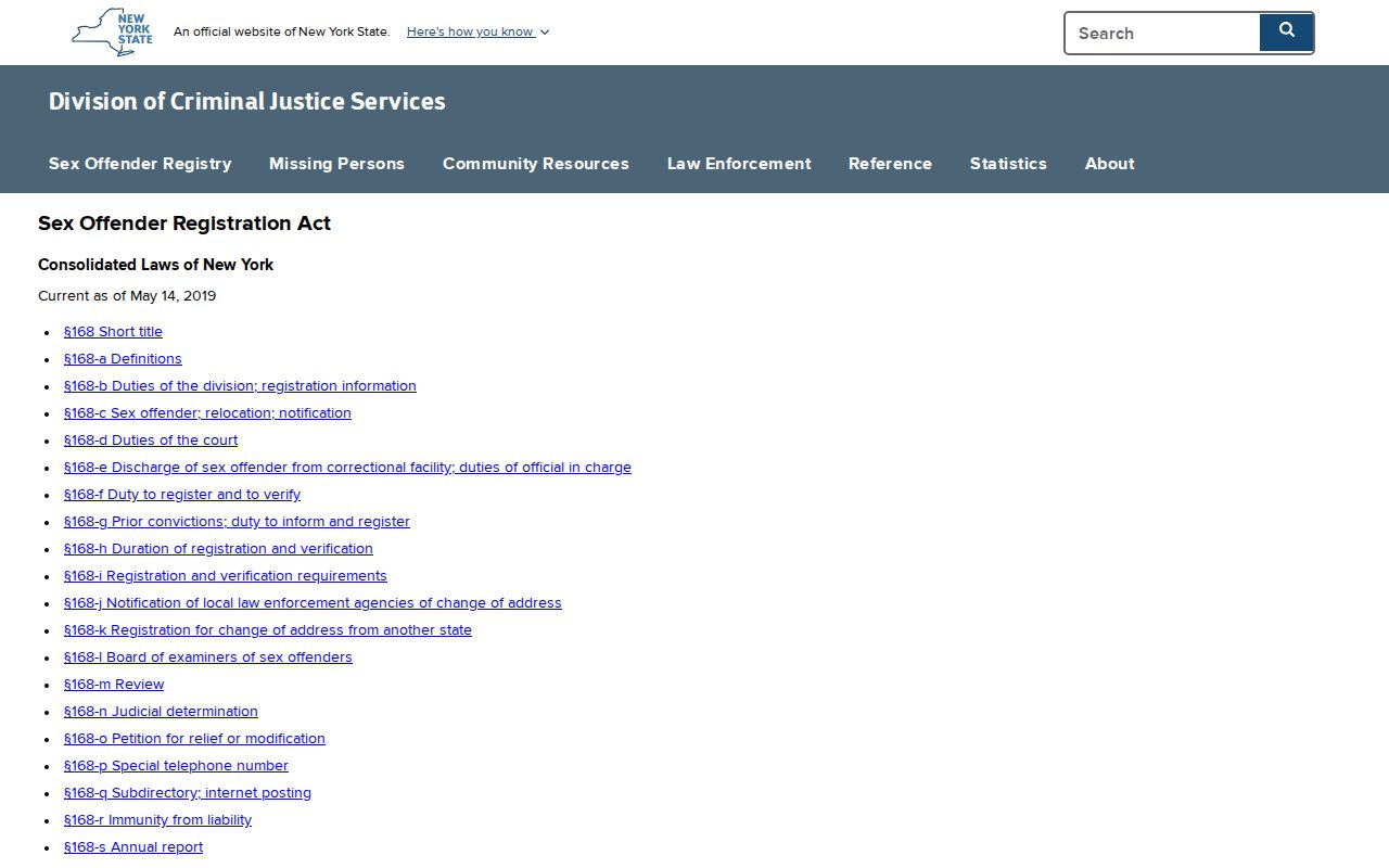 Niagara County sex offender registration law and local verification duties