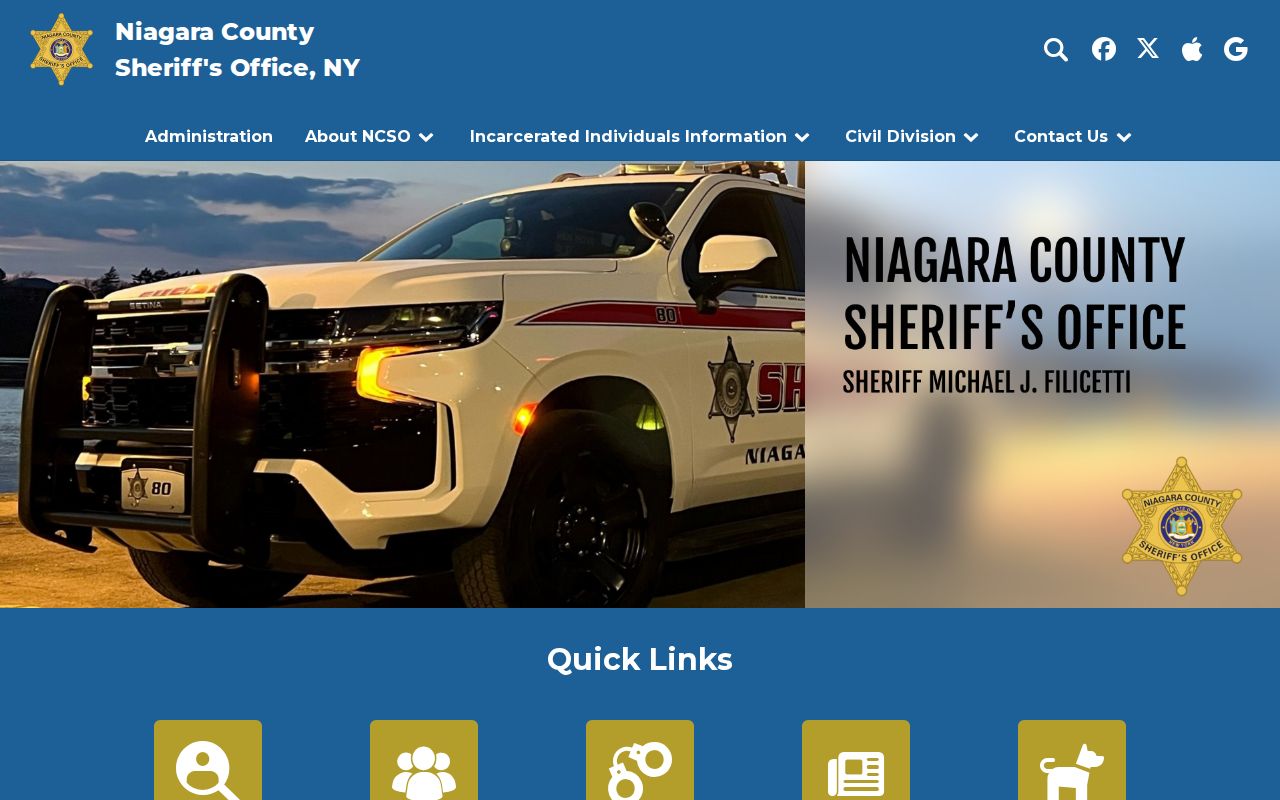 Niagara County criminal custody and sheriff records
